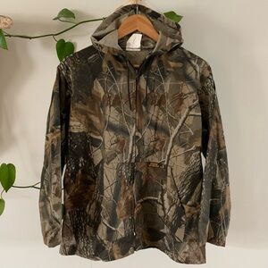 Vintage Golden Retriever Camouflage Hooded Jacket